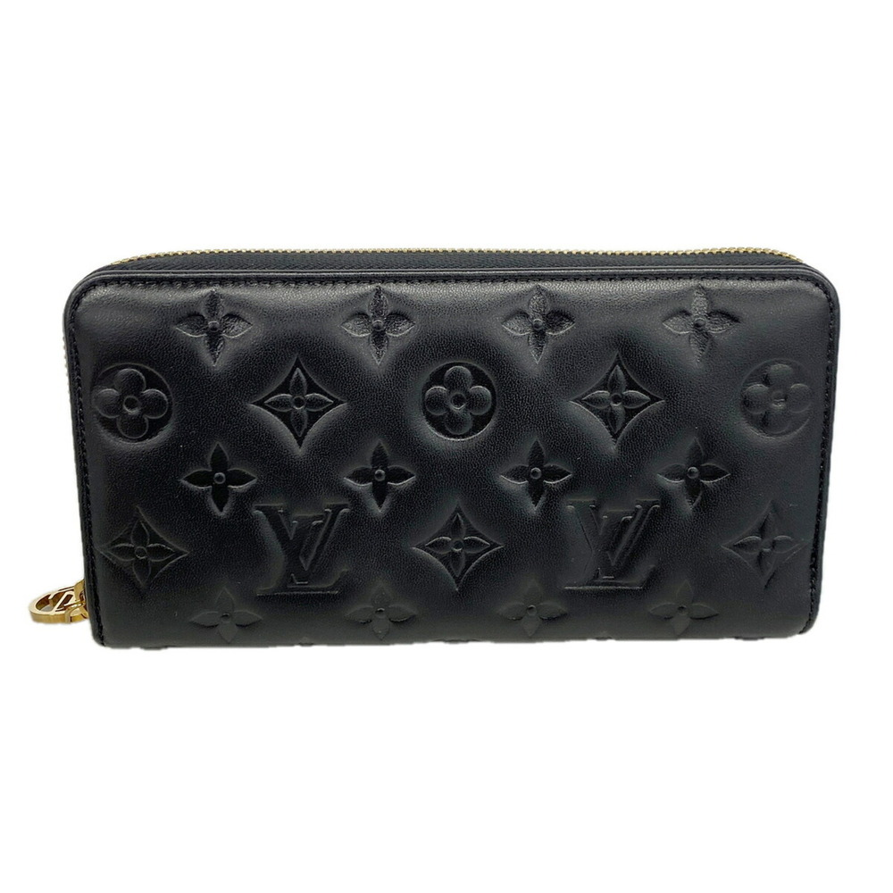 Louis Vuitton Long Wallet Monogram Embossed Zippy M81510 Noir (Women's)